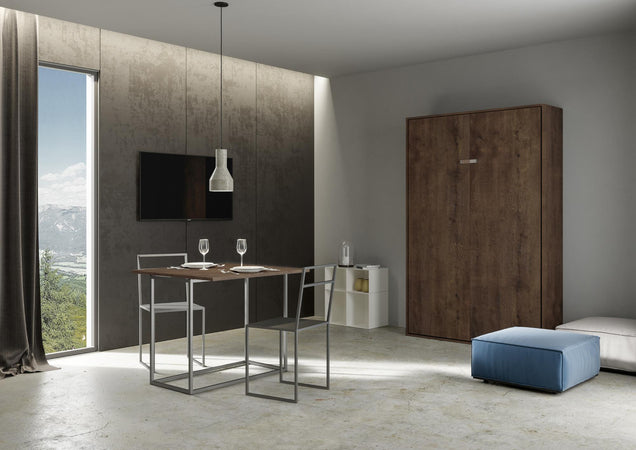Letto "Torino" matrimoniale a scomparsa, in legno, con apertura verticale, per camera da letto