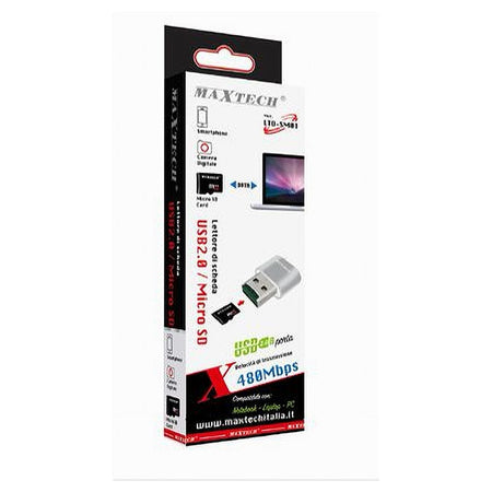 Lettore Di Scheda Usb2.0 / Micro Sd Card Adattatore 480mbps Pc Notebook Lto-sm01