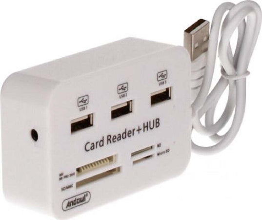 Lettore Di Schede Carte + Hub Usb 2.0 3 Porte Usb Slot Ms Sd Mmc Tf M2 Q-h02 Elettronica/Informatica/Accessori/USB Hub Trade Shop italia - Napoli, Commerciovirtuoso.it