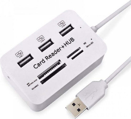 Lettore Di Schede Carte + Hub Usb 2.0 3 Porte Usb Slot Ms Sd Mmc Tf M2 Q-h02 Elettronica/Informatica/Accessori/USB Hub Trade Shop italia - Napoli, Commerciovirtuoso.it