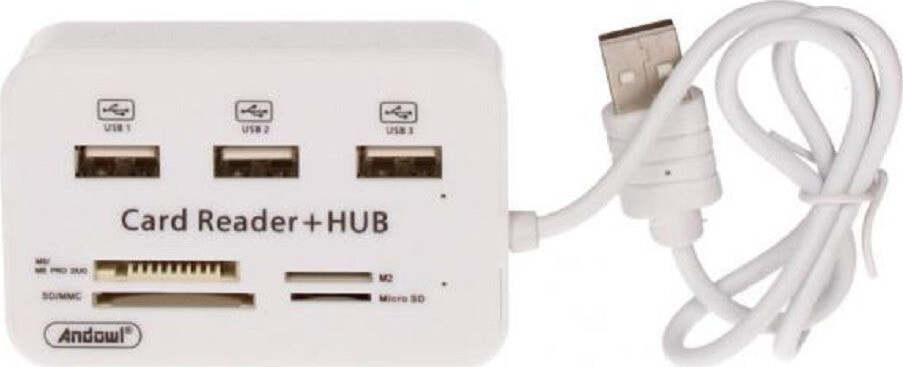 Lettore Di Schede Carte + Hub Usb 2.0 3 Porte Usb Slot Ms Sd Mmc Tf M2 Q-h02 Elettronica/Informatica/Accessori/USB Hub Trade Shop italia - Napoli, Commerciovirtuoso.it