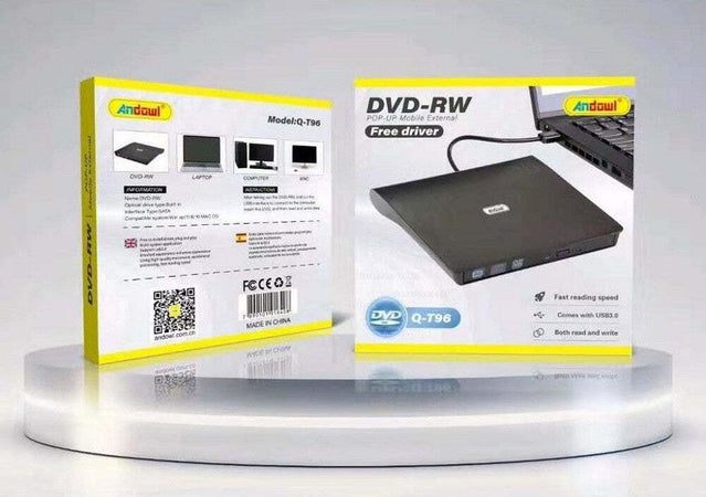 Lettore Masterizzatore Dvd-rw Esterno Per Desktop Laptop Usb 3.0 Portatile Q-t96 Elettronica/Informatica/Componenti e pezzi di ricambio/Componenti esterni/Unità ottiche esterne/Unità CD/DVD Trade Shop italia - Napoli, Commerciovirtuoso.it