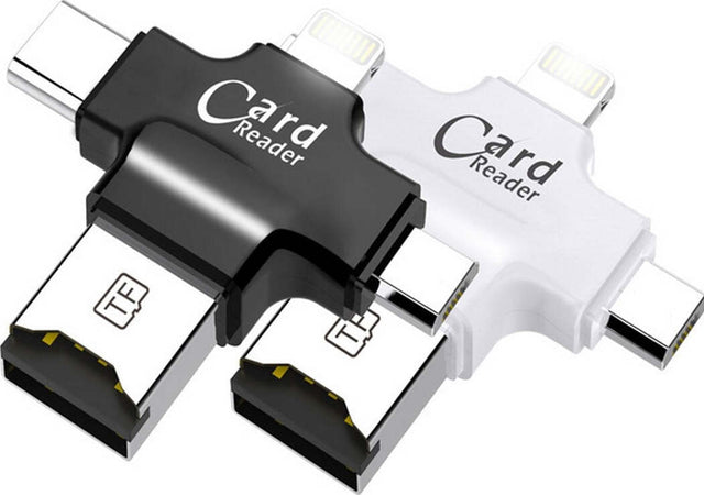 Lettore Schede 4 In 1 Microsd Android Ios Windows Pc Card Reader Fat32 Bianco Elettronica/Informatica/Accessori/Accessori per schede di memoria/Lettori schede di memoria esterni Trade Shop italia - Napoli, Commerciovirtuoso.it