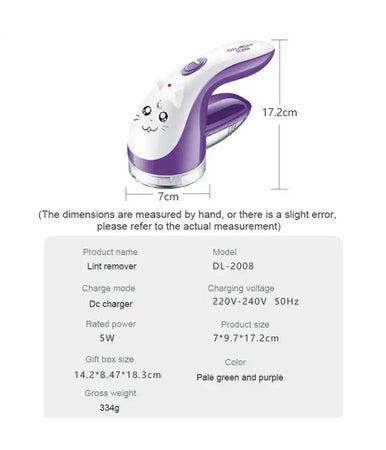Levapelucchi Elettrico Ricaricabile Usb Leva Togli Pelucchi Maglione A 3 Lame