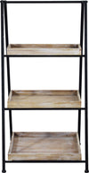 LEVELY - libreria industrial in legno e metallo Nero