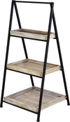 LEVELY - libreria industrial in legno e metallo Nero