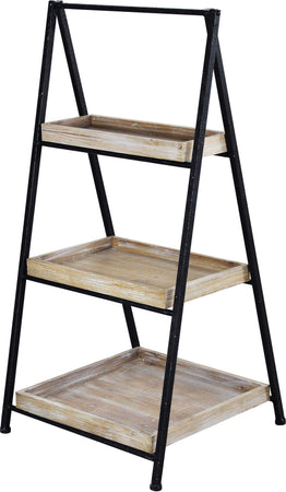 LEVELY - libreria industrial in legno e metallo Nero