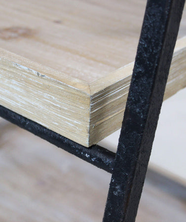 LEVELY - libreria industrial in legno e metallo Nero