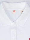 Levi's Polo Donna Slim Fit Bianca in Cotone Stretch 525990000