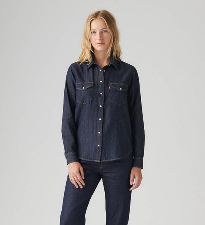Levi's Camicia donna Iconic Western Linen+ Denim Shirt 16786-0101