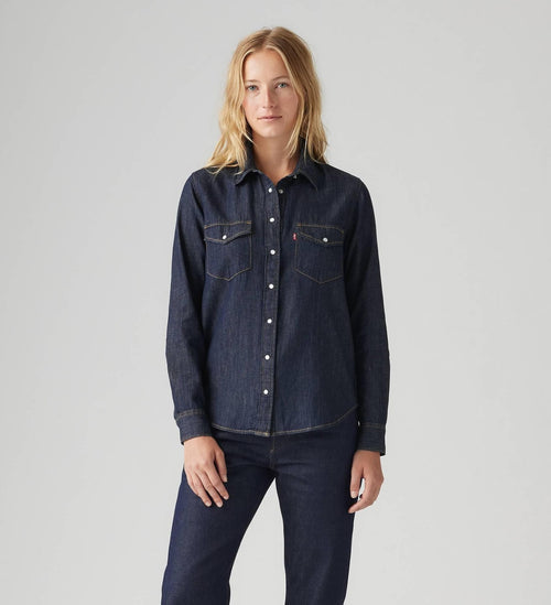 Levi's Camicia donna Iconic Western Linen+ Denim Shirt 16786-0101