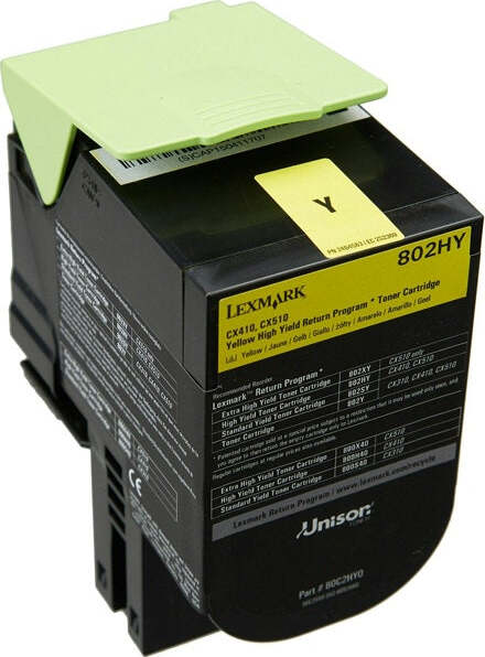 Lexmark - Toner - Giallo - 80C20Y0 - return program - 4.000 pag Elettronica/Informatica/Stampanti e accessori/Accessori per stampanti a inchiostro e laser/Cartucce d'inchiostro Eurocartuccia - Pavullo, Commerciovirtuoso.it