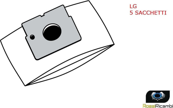 LG GOLDSTAR - 5 SACCHETTI ASPIRAPOLVERE BLITZ VCQ302HEQB/HTQR VCQ382HTQS - NS 260 Casa e cucina/Aspirapolvere e pulizia di pavimenti e finestre/Accessori per aspirapolvere/Sacchetti per aspirapolvere/Sacchetti per aspirapolvere verticale Rossi Ricambi - Venetico Marina, Commerciovirtuoso.it