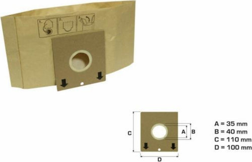 LG GOLDSTAR 5 SACCHETTI ASPIRAPOLVERE V 2600/E/DE/982CE/TE-VC 1300 M - NS 245 Casa e cucina/Aspirapolvere e pulizia di pavimenti e finestre/Accessori per aspirapolvere/Sacchetti per aspirapolvere/Sacchetti per aspirapolvere verticale Rossi Ricambi - Venetico Marina, Commerciovirtuoso.it