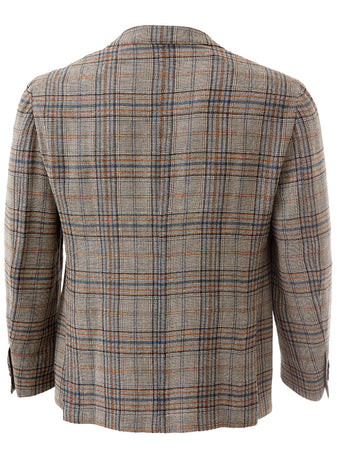 Lardini Giacca Check Tortora da uomo