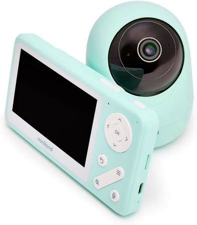 Miniland Digimonitor Anywhere Baby Monitor Dual con Telecamera Motorizzata | Monitor 4,2” e App Mobile | Visione Notturna, Registrazione SD, Comunicazione Bidirezionale