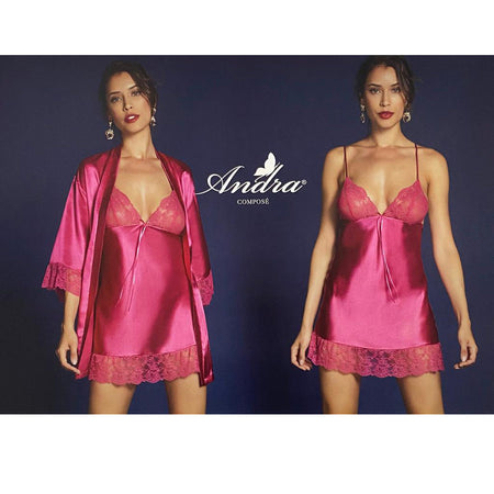 Completo Sposa Andra IV Kimono e Baby Doll in Raso