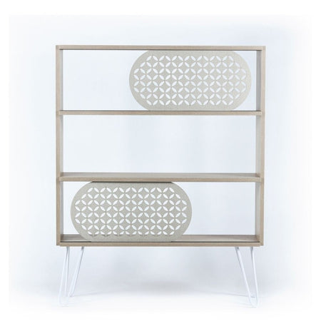 Libreria 3 ripiani Illia rovere nero 94x25x117 MT1905121