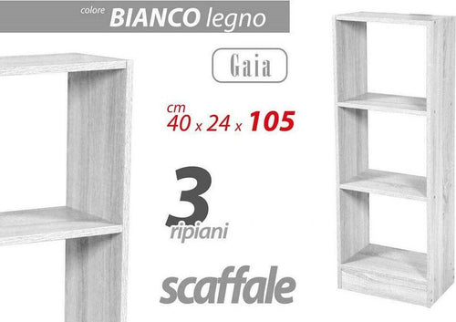 Libreria 3 Ripiani Scaffale 105x40x24cm Mensole In Legno Bianco Moderno 768934 Casa e cucina/Arredamento/Soggiorno/Librerie Trade Shop italia - Napoli, Commerciovirtuoso.it