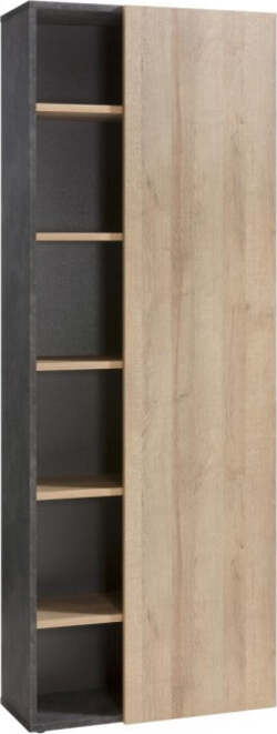 Libreria 6 ripiani con anta in legno da ufficio arredamento per interno h 220 cm Casa e cucina/Arredamento/Studio/Mobiletti e credenze/Librerie Decor Space - Altamura, Commerciovirtuoso.it