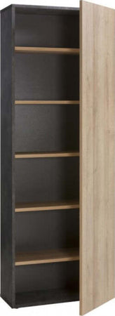 Libreria 6 ripiani con anta in legno da ufficio arredamento per interno h 220 cm Casa e cucina/Arredamento/Studio/Mobiletti e credenze/Librerie Decor Space - Altamura, Commerciovirtuoso.it