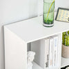 Libreria-Bianca-per-Casa-e-Ufficio,-Scaffale-dal-Design-Moderno-con-6-Scomparti-in-Legno,-91.5x29.5x61.5cm-HY9833-423WTHY9