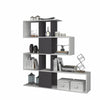 Libreria bifacciale Aktif 145x145x29 cm. bianco ghisa