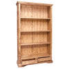 Biscottini Libreria Country in legno massello di tiglio finitura naturale L109xPR36xH180 cm. Made in Italy