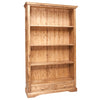 Biscottini Libreria Country in legno massello di tiglio finitura naturale L109xPR36xH180 cm. Made in Italy