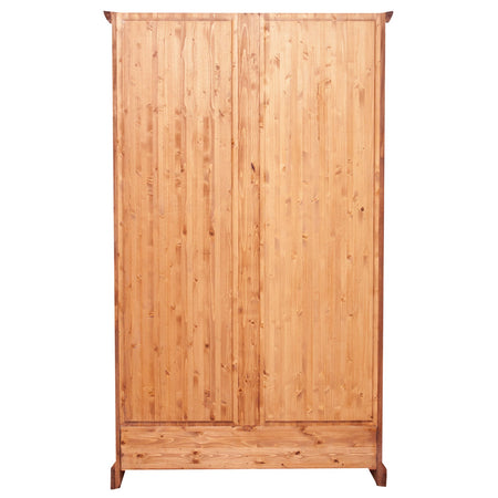 Biscottini Libreria Country in legno massello di tiglio finitura naturale L109xPR36xH180 cm. Made in Italy