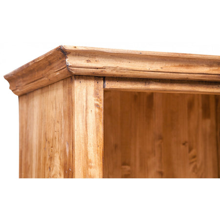 Biscottini Libreria Country in legno massello di tiglio finitura naturale L109xPR36xH180 cm. Made in Italy