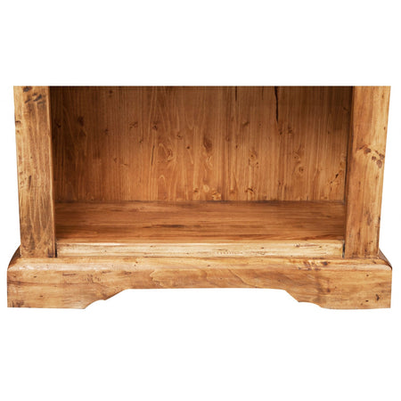 Biscottini Libreria Country in legno massello di tiglio finitura naturale L79xPR38xH211 cm. Made in Italy
