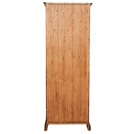 Biscottini Libreria Country in legno massello di tiglio finitura naturale L79xPR38xH211 cm. Made in Italy