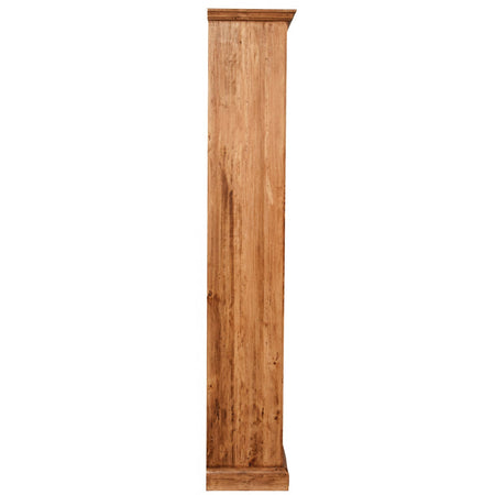 Biscottini Libreria Country in legno massello di tiglio finitura naturale L79xPR38xH211 cm. Made in Italy