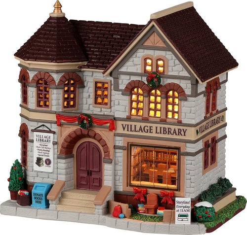 Libreria del Villaggio, edificio luminoso per villaggio di Natale in Porcellana‎ Casa e cucina/Decorazioni per interni/Addobbi e decorazioni per ricorrenze/Decorazioni natalizie/Oggettistica MagiediNatale.it - Altamura, Commerciovirtuoso.it