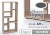 Libreria Design Moderna Scaffale 7 Ripiani Rovere Casa Uffici 127x60x24cm 750878 Casa e cucina/Arredamento/Soggiorno/Librerie Trade Shop italia - Napoli, Commerciovirtuoso.it