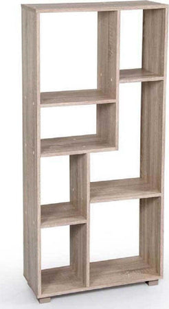 Libreria Design Moderna Scaffale 7 Ripiani Rovere Casa Uffici 127x60x24cm 750878 Casa e cucina/Arredamento/Soggiorno/Librerie Trade Shop italia - Napoli, Commerciovirtuoso.it