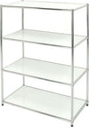 Libreria Easy System - 4 ripiani - acciaio cromato - 80x40x120 cm - bianco - Serena Group Fai da te/Organizzazione casa e magazzini/Scaffalature Eurocartuccia - Pavullo, Commerciovirtuoso.it