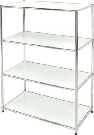 Libreria Easy System - 4 ripiani - acciaio cromato - 80x40x120 cm - bianco - Serena Group Fai da te/Organizzazione casa e magazzini/Scaffalature Eurocartuccia - Pavullo, Commerciovirtuoso.it