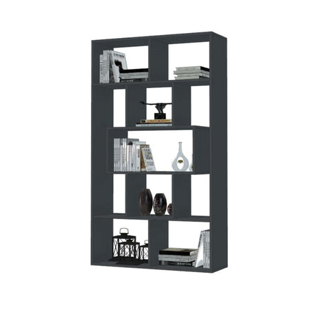 Libreria Face grigio cemento 90x30x170H cm