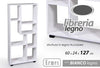 Libreria H127x60x24 Cm Ripiani In Legno Bianco Striato Mobile Scaffale 750892 Casa e cucina/Arredamento/Soggiorno/Librerie Trade Shop italia - Napoli, Commerciovirtuoso.it
