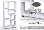Libreria H127x60x24 Cm Ripiani In Legno Bianco Striato Mobile Scaffale 750892 Casa e cucina/Arredamento/Soggiorno/Librerie Trade Shop italia - Napoli, Commerciovirtuoso.it