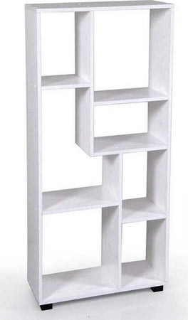 Libreria H127x60x24 Cm Ripiani In Legno Bianco Striato Mobile Scaffale 750892 Casa e cucina/Arredamento/Soggiorno/Librerie Trade Shop italia - Napoli, Commerciovirtuoso.it