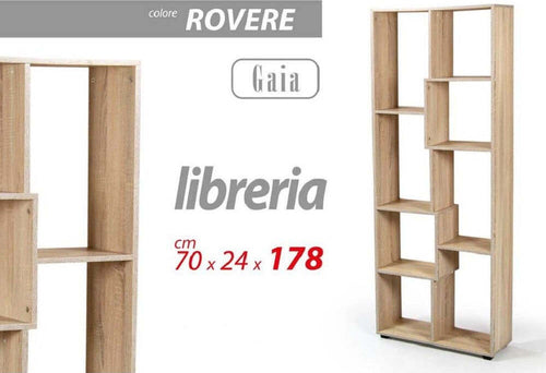 Libreria H178x70x24 Cm Ripiani Legno Rovere Mobile Scaffale Moderno Gaia 770722 Casa e cucina/Arredamento/Soggiorno/Librerie Trade Shop italia - Napoli, Commerciovirtuoso.it