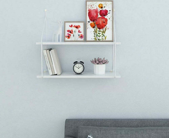 Libreria Mensole Scaffale Parete Design Moderna Legno Metallo 2 Ripiani Bianco Casa, arredamento e bricolage > Arredamento > Mobili e Accessori Trade Shop italia - Napoli, Commerciovirtuoso.it