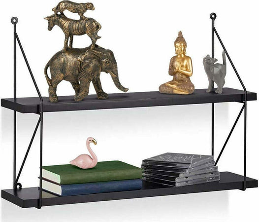 Libreria Mensole Scaffale Parete Design Moderna Legno Metallo 2 Ripiani Nero Casa, arredamento e bricolage > Arredamento > Mobili e Accessori Trade Shop italia - Napoli, Commerciovirtuoso.it