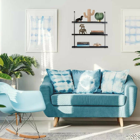 Libreria Mensole Scaffale Parete Design Moderna Legno Metallo 3 Ripiani Nero Casa e cucina/Organizzazione interni/Porta oggetti cassetti e scaffali/Mensole da muro Trade Shop italia - Napoli, Commerciovirtuoso.it