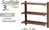 Libreria-Mensole-Scaffale-Parete-Design-Moderno-Legno-MDF-3-Ripiani-Noce-60x17cm