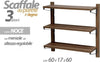 Libreria-Mensole-Scaffale-Parete-Design-Moderno-Legno-MDF-3-Ripiani-Noce-60x17cm
