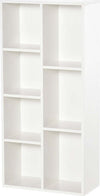 Libreria-Moderna-a-Cubi-con-7-Ripiani,-in-Legno-Truciolato,-50x24x106-cm,-Bianca-VF6836-367WTVF6
